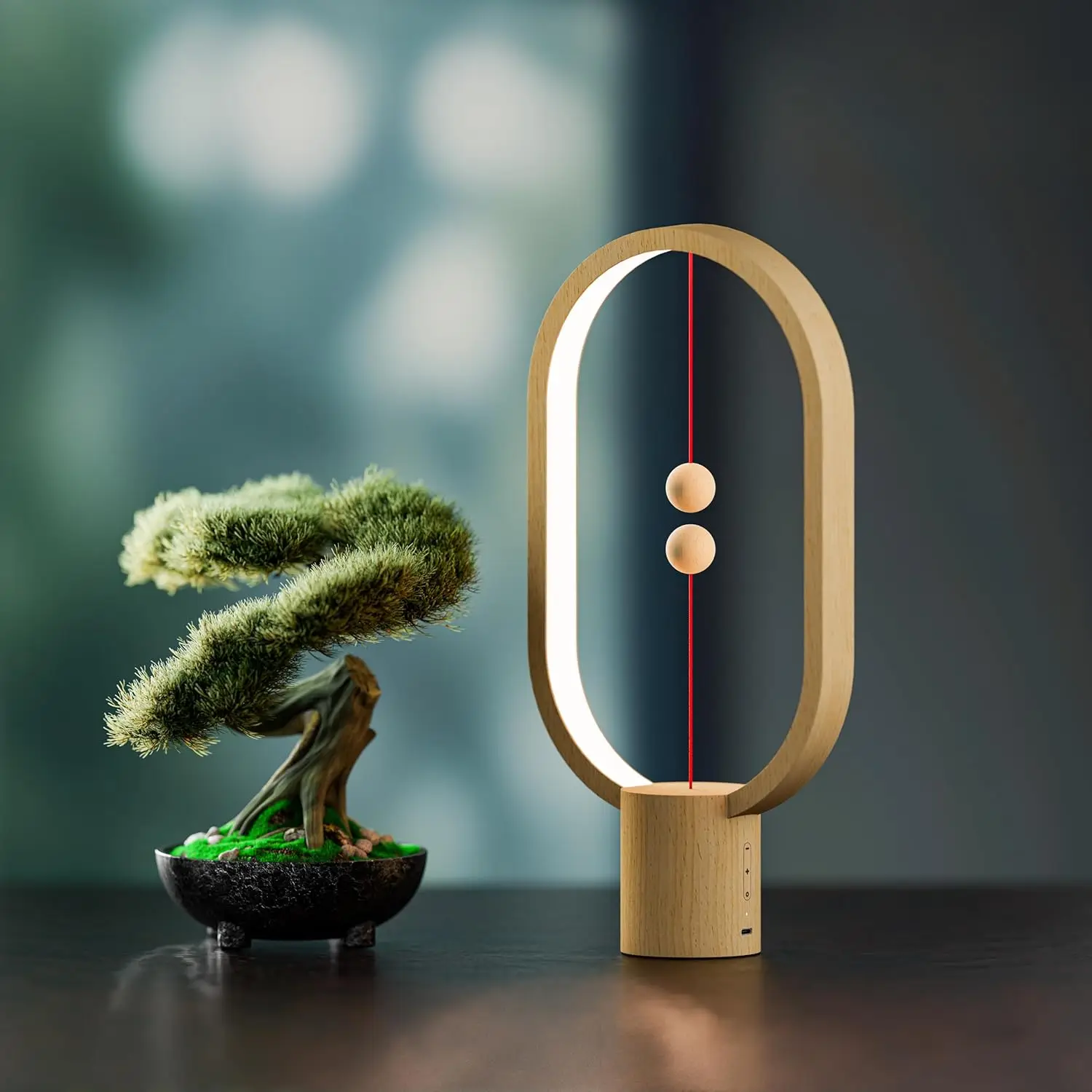 

Wooden Touch Dimmer Bedside Lamp with 3-Level Brightness, Rechargeable Night Light for Bedroom, Office, Dorm