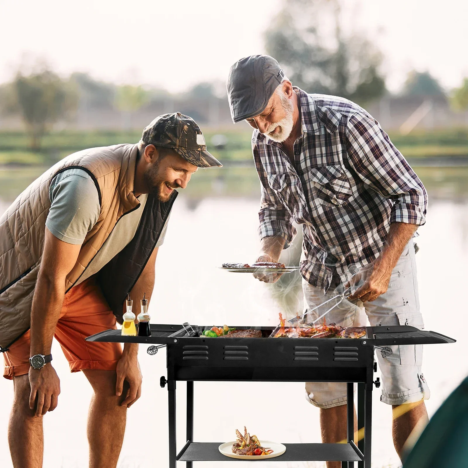 

Outdoor BBQ Portable Charcoal Grill, Foldable BBQ Grill, Garden Backyard Party Picnic Travel Outdoor Cooking