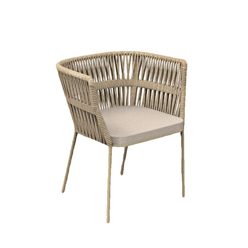 

Outdoor leisure tables and chairs, rope weaving, garden balcony waterproof and sun protection