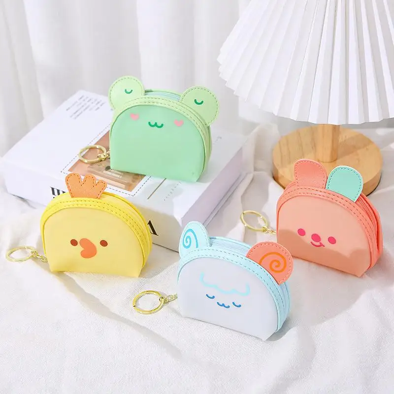 Cartoon Jelly Color Cute Animal Coin Purse Gift Couple Zipper Wallet