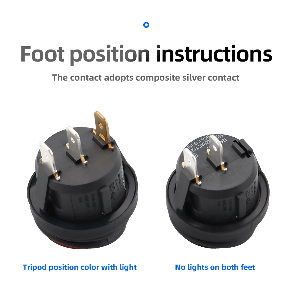 10A 220V high current ship type waterproof switch round 20mm hole 2/3PIN/ON-OFF red light green light power switch