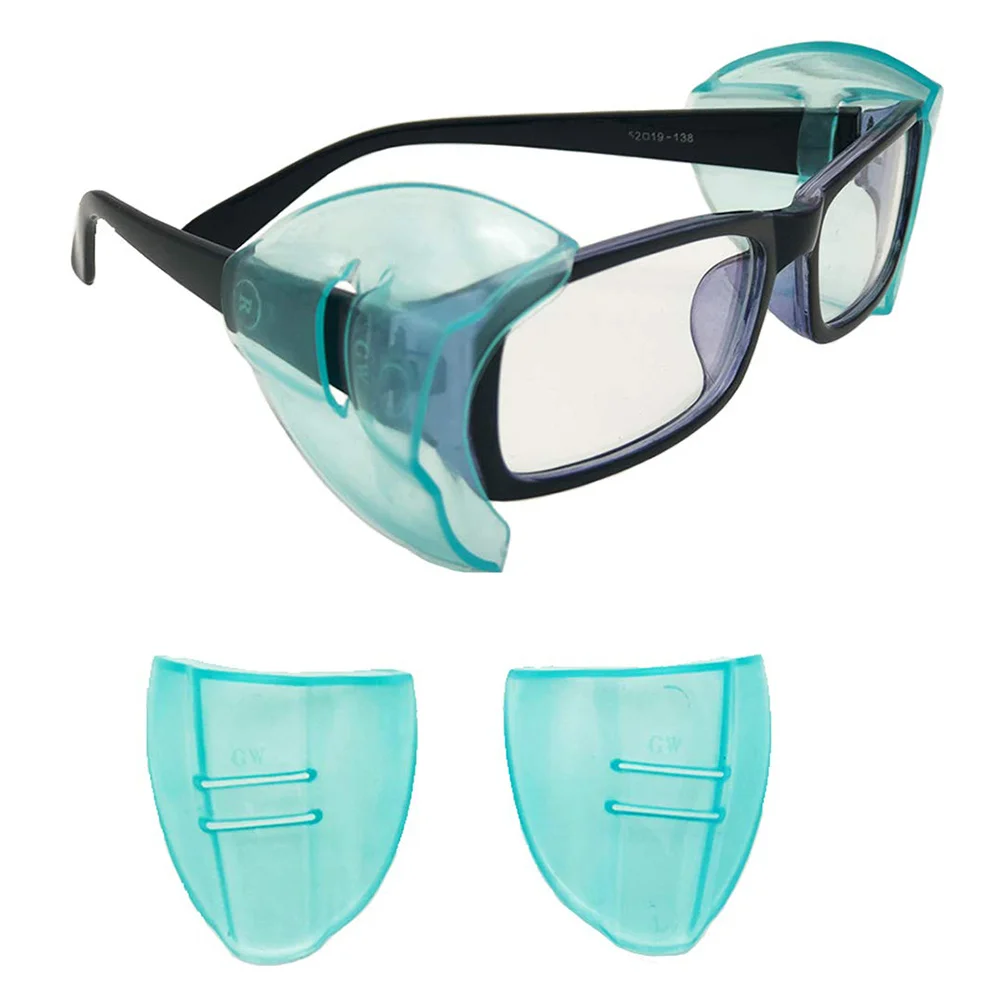 2 Pairs Glasses Slip On Clear Side Eyeglasses Eyewear Protector Invisibility Shield