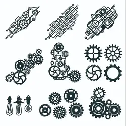 2022 nowy steampunk gear umiera cięcia metalu warstwy wykrawacze do scrapbookingu die dekoracja albumu fotograficznego karta diy craft