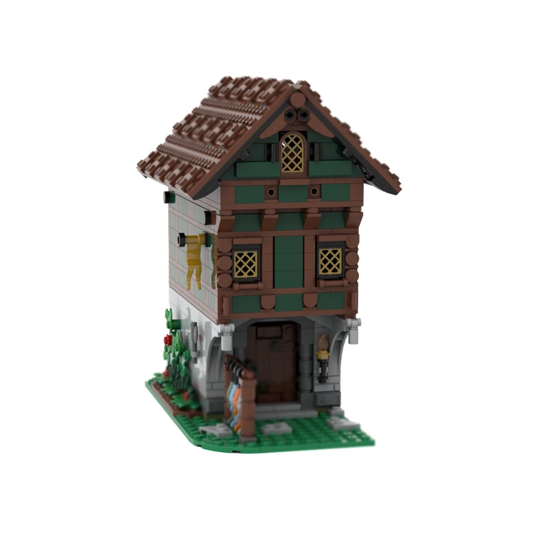 중세 성 모델 MOC 빌딩 벽돌 어부의 집 모듈 형 기술 선물 휴일 조립 어린이 장난감 정장
