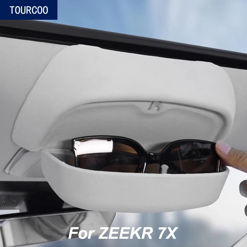 

For ZEEKR 7X 2025 Suede Sunglasses Holder Roof Sunglasses Case Car Interior Modified Accessories