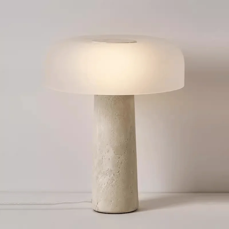 Nordic Design Luxury Mushroom Table Lamp LED Marble Stone Interior Desk Lights for Christmas Decoration Living Room Sofa Bedside