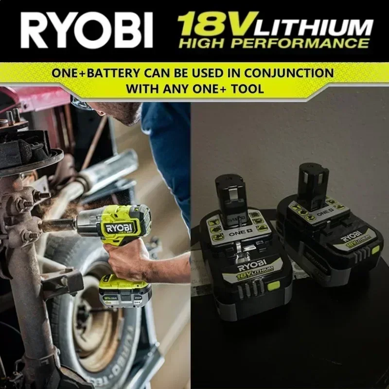 RYOBI ONE+8.0Ah high-performance lithium battery, no memory effect, low self discharge, suitable for all ONE+tools