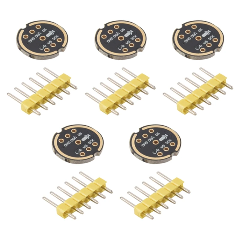 5Pcs INMP441 Omnidirectional Microphone Module MEMS High Precision Low Power I2S Interface Support ESP32