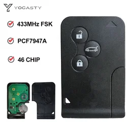 YOCASTY zdalny klucz do karty 433Mhz PCF7947A 46 Chip dla 2003-2008 Renault Megane II sceniczny II Grand Scenic II 3 zamiennik z przyciskami