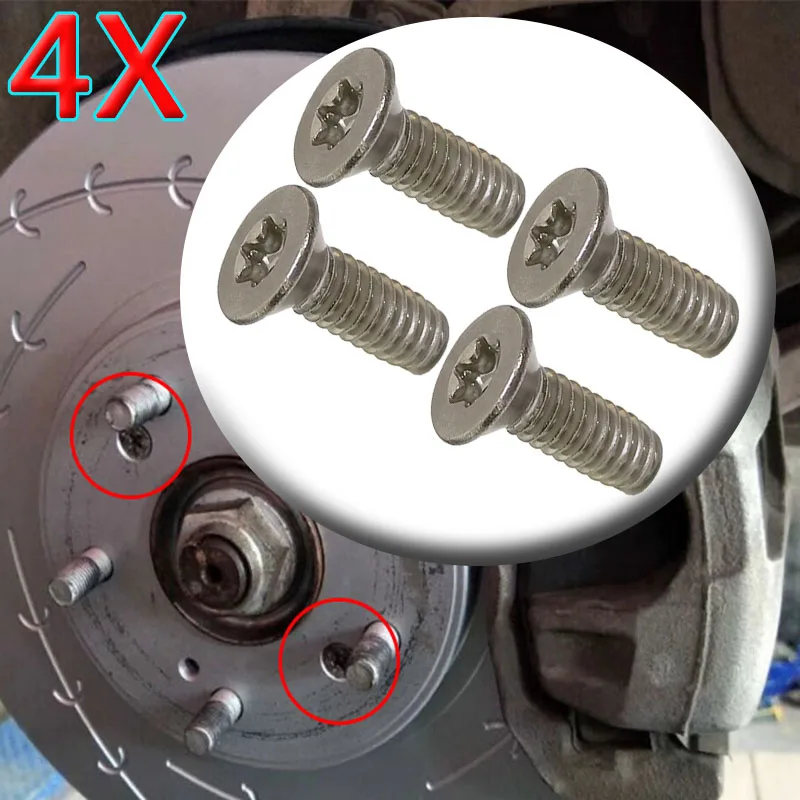 4X M6*14 Brake Rotor Mounting Screw Set Replace 93600060140h For Honda CR-Z City Crosstour Insight HR-V Fit S2000 Pilot Element