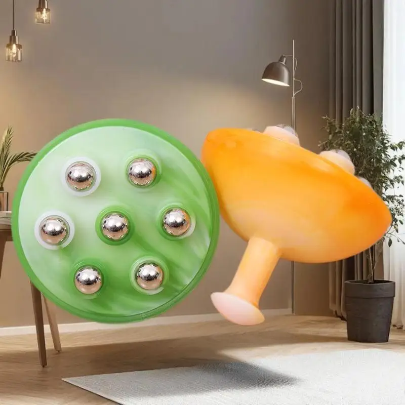 

Ручной роликовый массажер с 7 металлическими роликами на 360 градусов — для массажа целлюлита и глубоких тканей на спине, шее, плечах