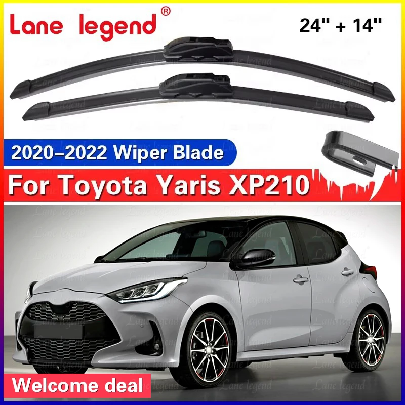 

2x для Toyota Yaris XP210 2022 2021 2020 аксессуары автомобильные передние щетки стеклоочистителя лобовое стекло щетки 24 "+ 14"