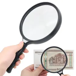 Large Lens 130 mm Handheld Magnifier 2.5X Magnifier Reading Map Newspaper Handle Magnifying Glass Jewelry Loupe Low Vision Aids