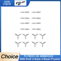 FLYWOO HQ 40MMX3/X2 1.5MM Shaft 2-Blade 3-Blade Propeller for Micro FPV Drone DIY Parts (Grey, Set of 8)