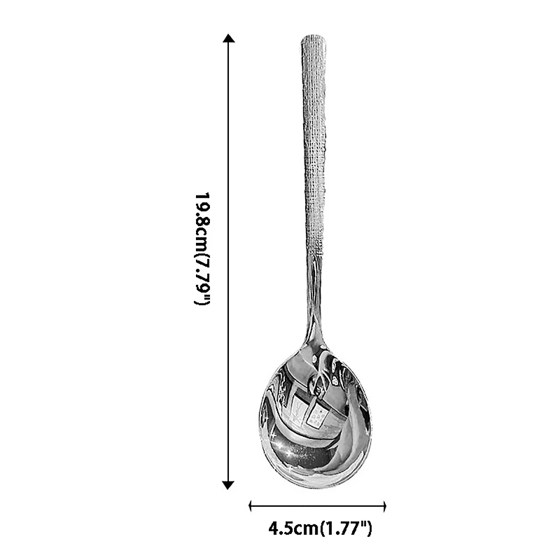 Colher coreana de espessamento em aço inoxidável, punho longo, panela quente do hotel, concha de sopa, ferramentas essenciais de cozinha