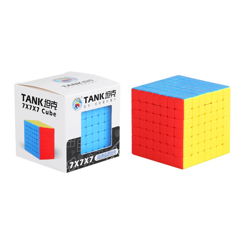 Sengso tanque 7x7 cubo mágico profissional velocidade quebra-cabeça cubo crianças brinquedos presente