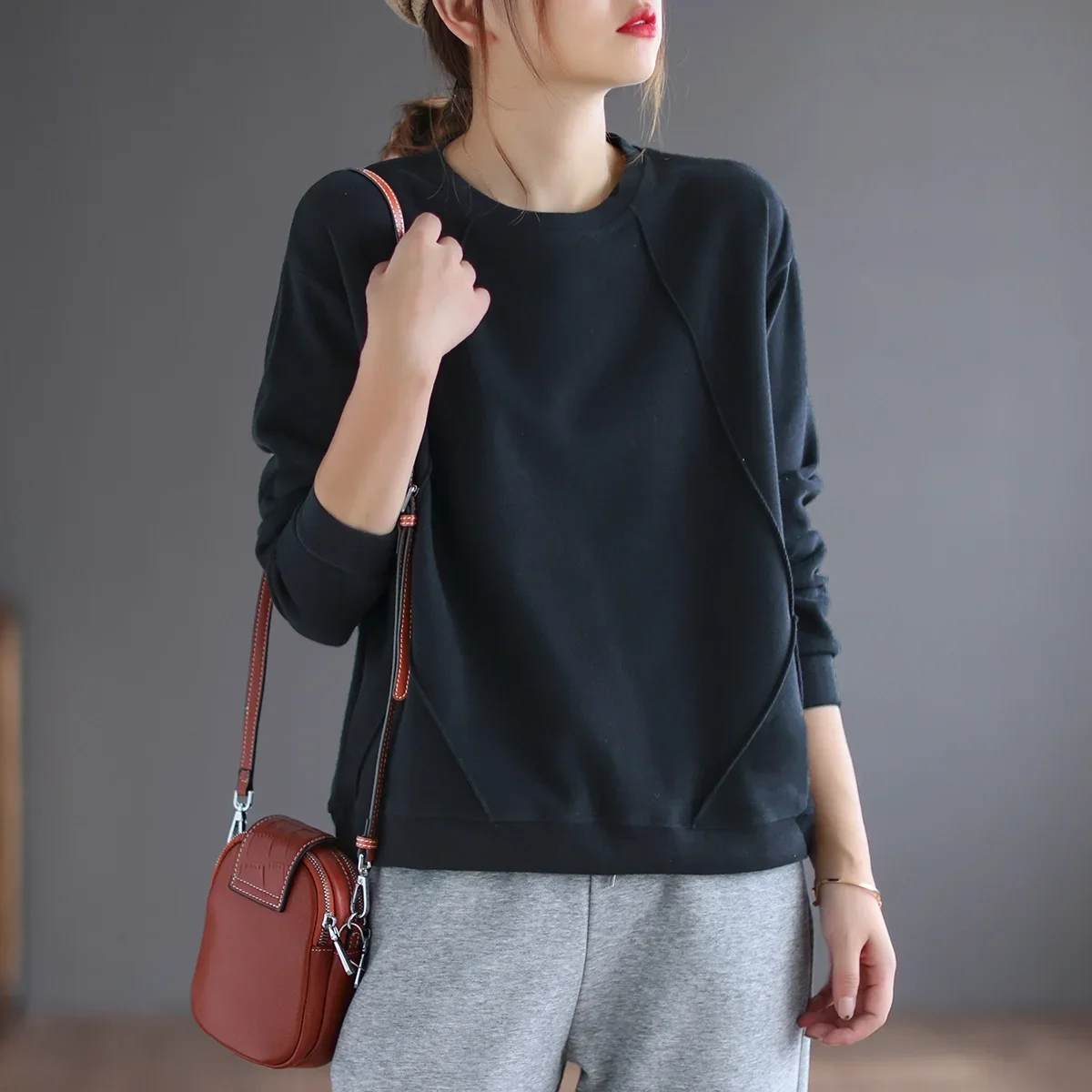 Hoodies Women Sweatshirts O-neck Autumn Winter Loose Soft Fashion Daily New Casual Korean Style Pullover Ladies Basic Sweatshirt