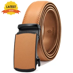Genuine Leather Automatic Men Belt Luxury Strap Belt for Men  high quality fashion vintage male strap for jeans