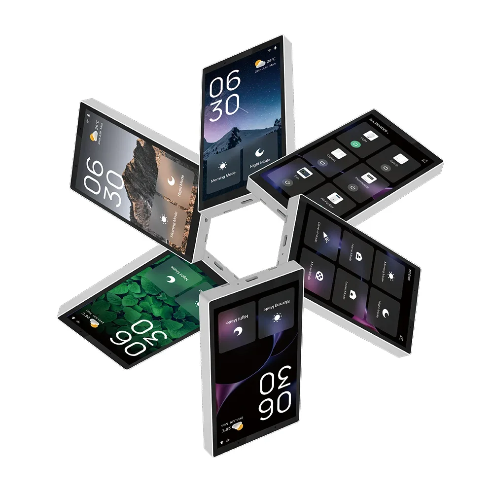 2024 Wifi BLE Zigbee Touch Panel Smart Home System with Built-in Alexa Voice Control and  Mobile APP Control