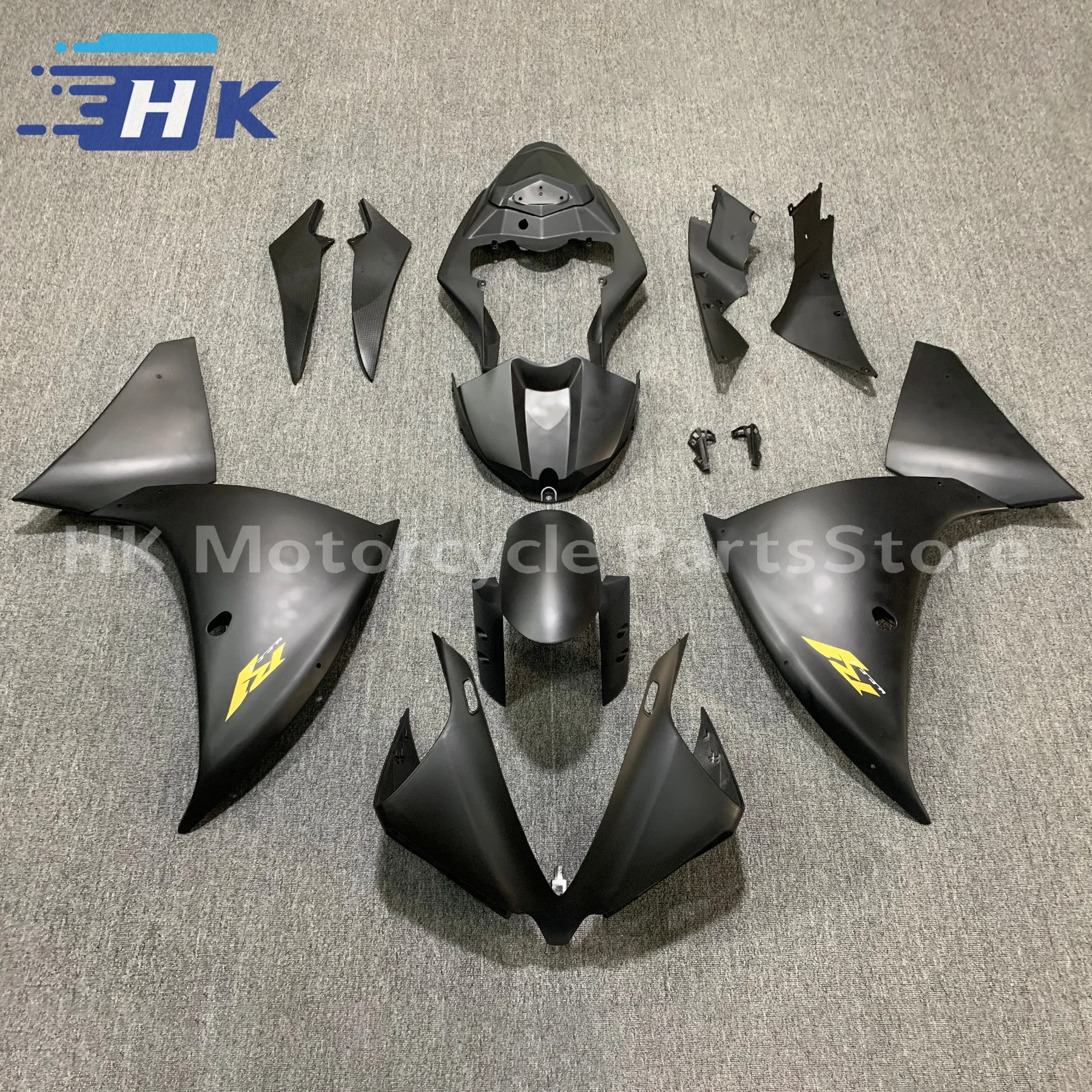 

Для Yamaha YZF R1 2009 2010 2011 2012, матовый черный комплект обтекателей для мотоцикла YZFR1 09-12, литьевая форма, новый комплект обтекателей из АБС-пластика, подходит
