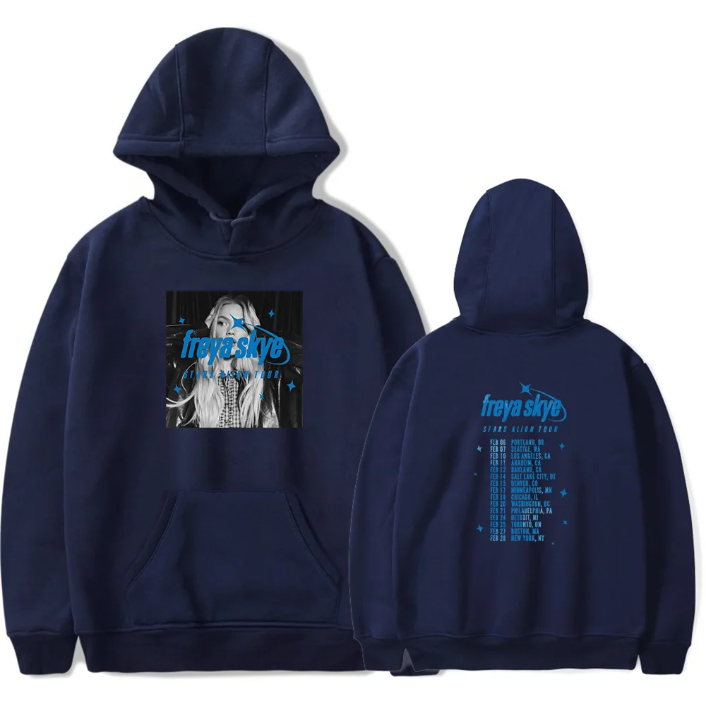 Freya skye Stars Align Tour merch hoodie Unisex retro fashion long sleeved hooded sweatshirt sportswear