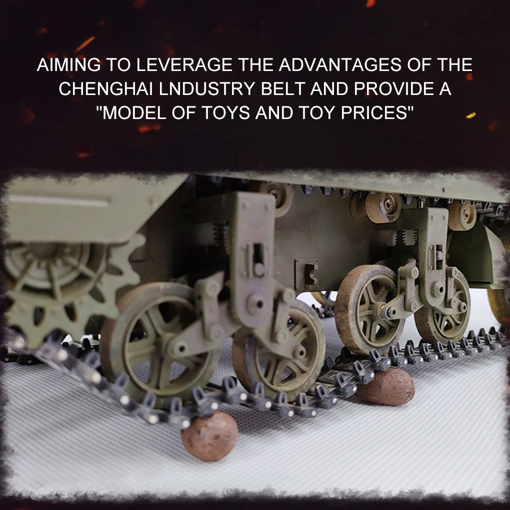 รถถังบังคับวิทยุ 1/16 US M5A1 รถถังเบาบังคับวิทยุ 360 °   วิทยุควบคุมการหมุน 2.4 กิกะเฮิร์ตซ์ ความเร็วสูง พร้อมเสียงและไฟ รถบังคับวิทยุ รุ่นแบตเตอรี่เดี่ยว