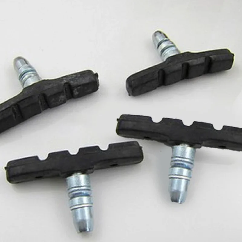 1Pc Durable Bicycle Silent Brake Pads Cycling V Brake Holder Pads Shoes Blocks Rubber Pad For Long-lasting Performance
