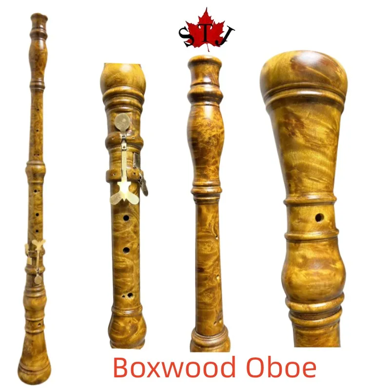 Professional German Baroque style Oboe A-415HZ, orange Bird's eye wood oboe