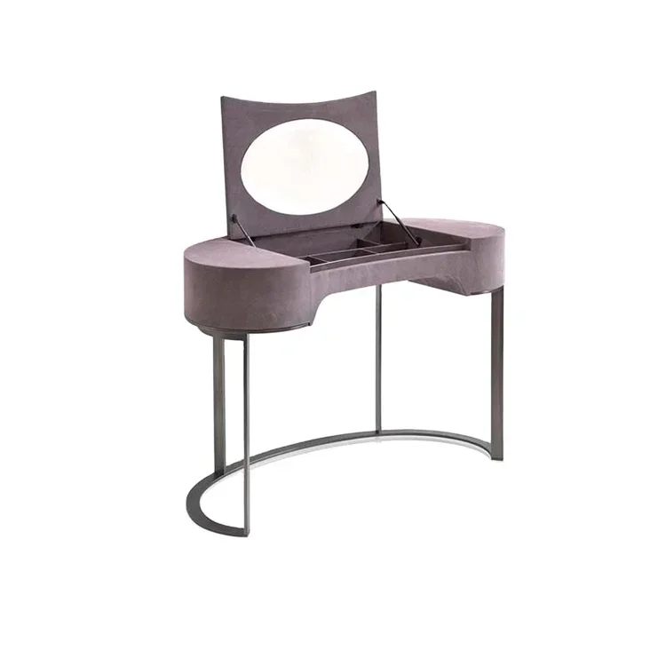 

Luxury Nordic Tall Glass Mirrored Purple Dresser Cabinet Furniture Wood with Drawers Bedroom