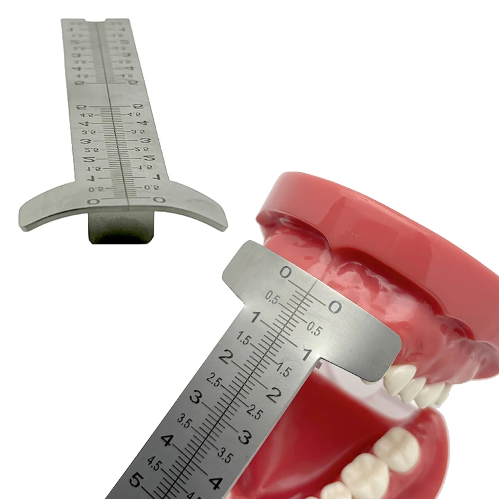 1Pcs Dental Stainless Steel Ruler Papilla Gauge Papillameter Measuring Lip Ruler Tools Dentist Lab Material Tools