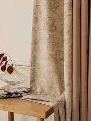 Beige Chenille Herringbone Curtains for Living Room Bedroom Blackout Cortinas Luxury Home Decor шторы для спальни Rideau 커튼 IG