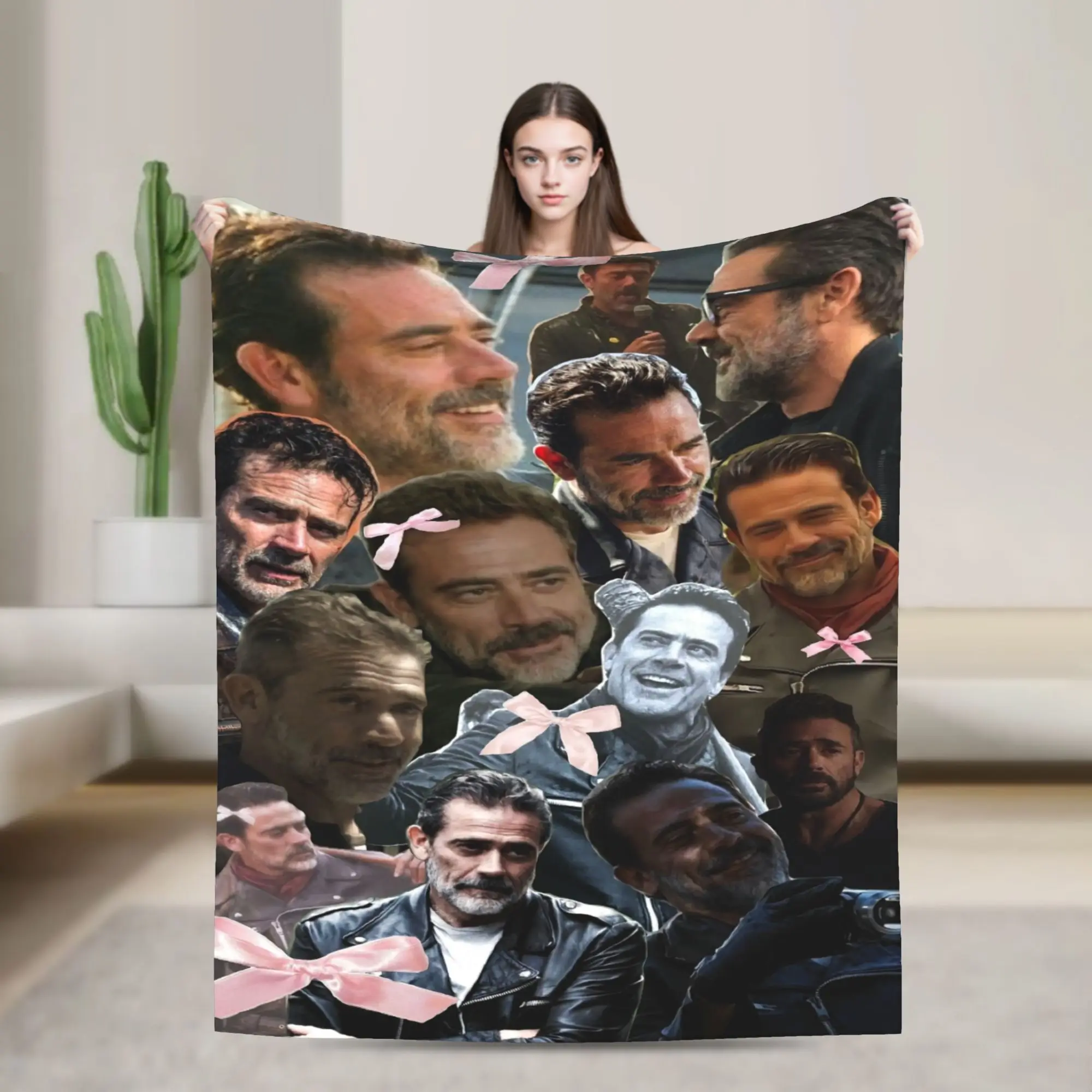 Warm Cozy Throw Blanket Travel Car Negan Smith Blankets  Flannel Bedspread For Outdoor Funny Sofa Bed Cover