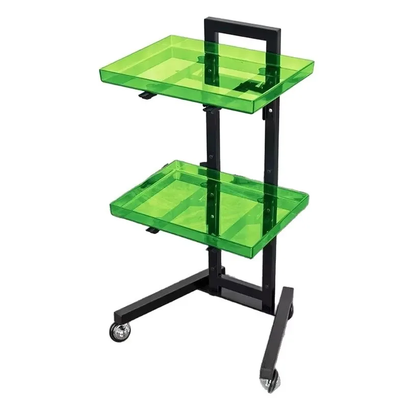 Hair salon trolley Hair fashion folding trolley two layers