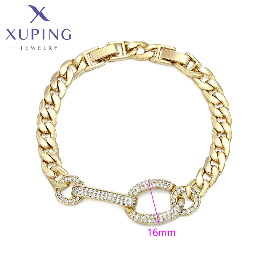 Xuping Schmuck Charm Heißer Verkauf Trendy Gold Farbe Überzogene 19 cm Hand Kette Armband für Frauen Mode Exquisite Geschenk X000925432 – Detail 10