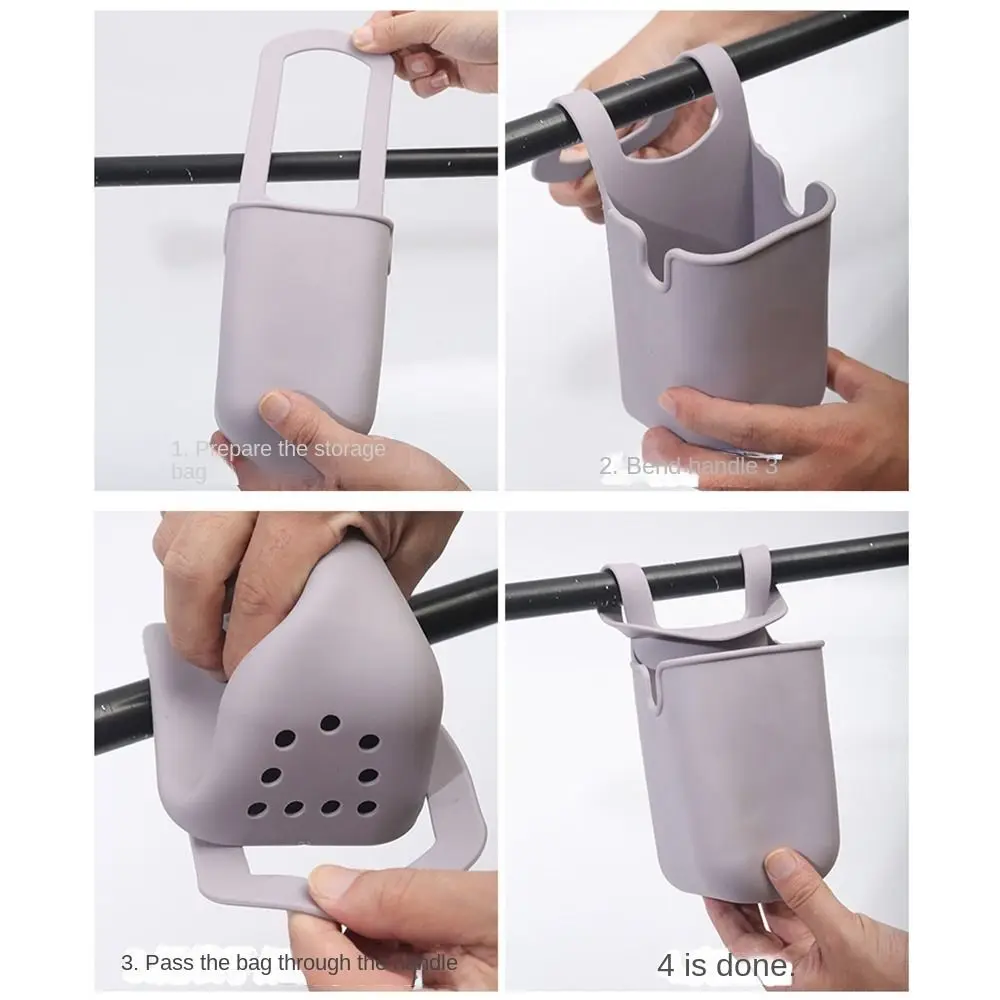 Cute Silicone Cup Holders Cartoon Face Large Capacity Baby Stroller Cup Rack Portable Bottle Storage Bag Water Bottle Pouches