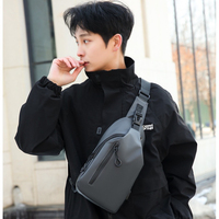 2025 New Men's Breast Bag Fashionable Simple Business Shoulder Bag Outdoor Travel Portable Casual Crossbody Bag