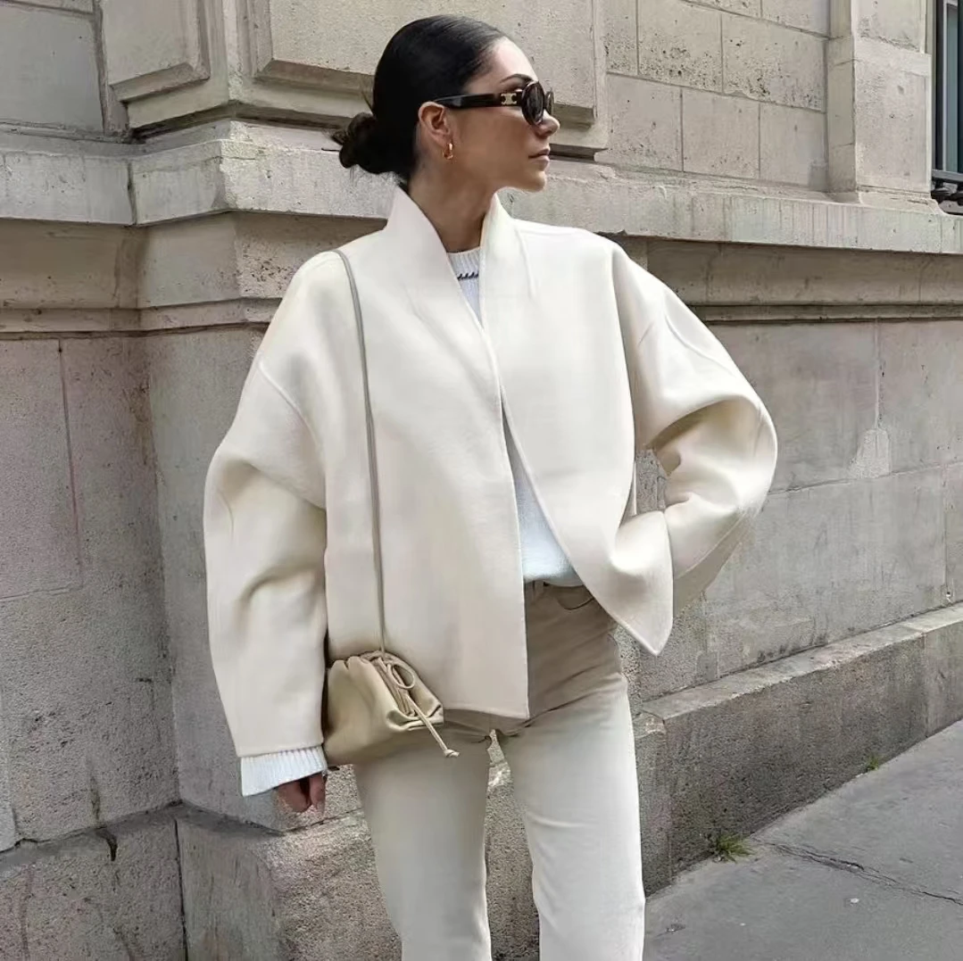 

Ladies Spring Loose Fitting Short Jacket 2026 New European And American Style Women Loose Temperament Long-sleeve Short Coat