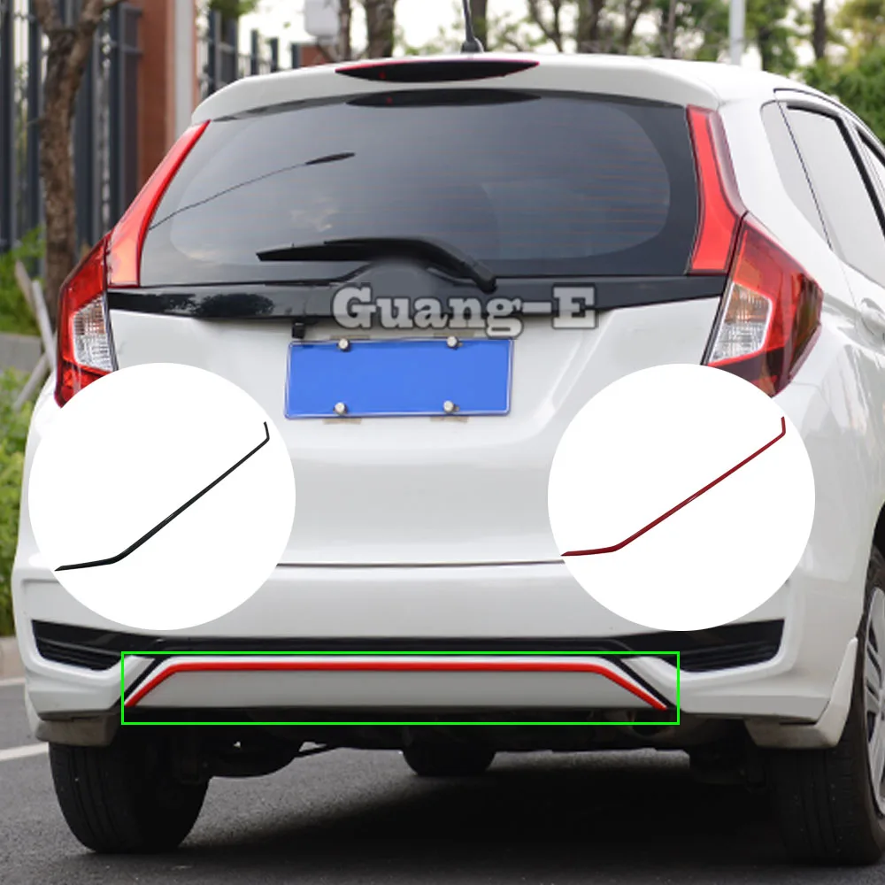 

For Honda Fit Jazz 2017 2018 2019 Car Styling Sticker Rear Door Tailgate Bumper Frame Plate Trim Lamp Trunk Lid 1pcs