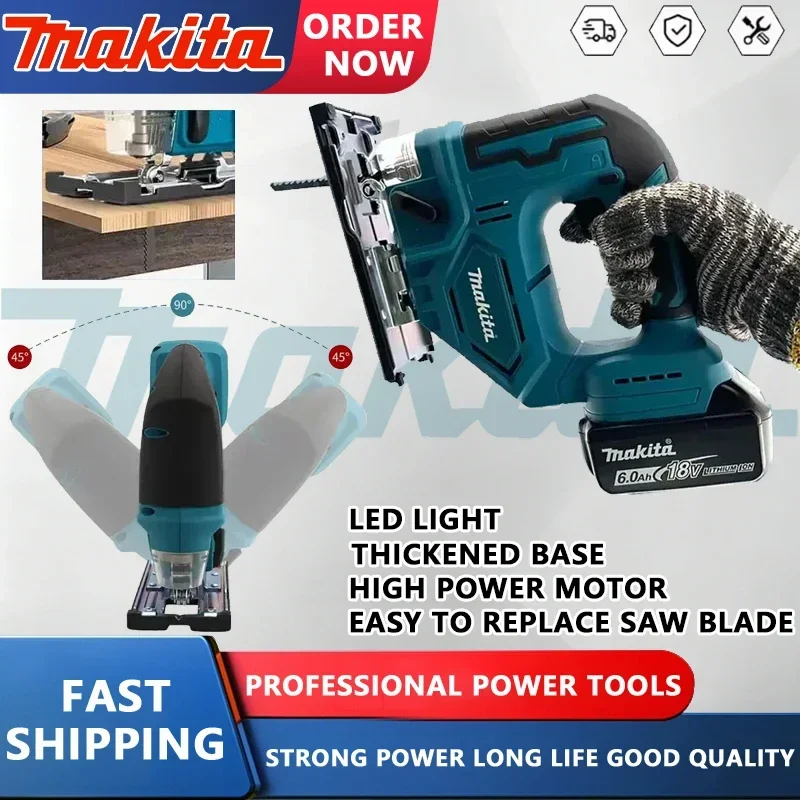 

Аккумуляторный электрический лобзик Makita DJV182Z 18В с литиевой батареей, многофункциональная пила для резки дерева и фигурной резки
