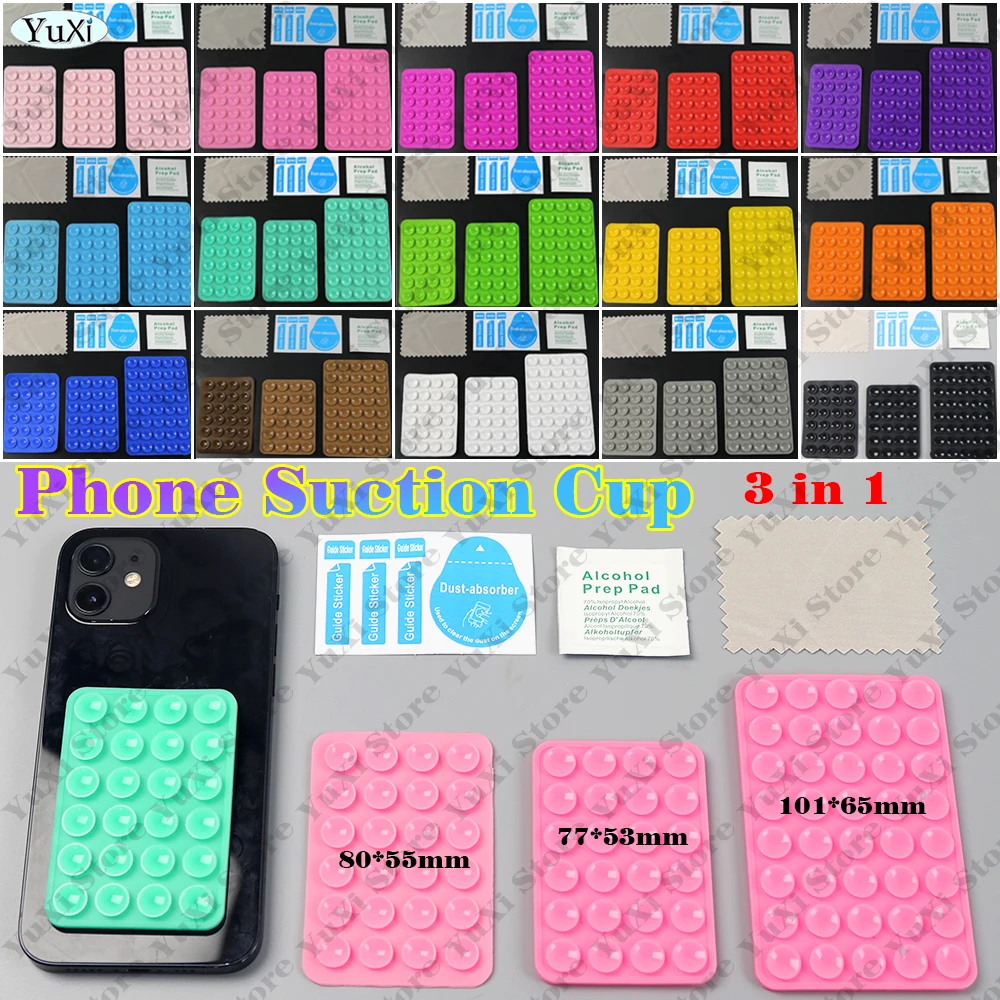 

Silicone Suction Pad Phone Stand Fixture Suction Cup Single-sided Backed Adhesive Double Side Rubber Sucker Pad Fixed Phone Hold