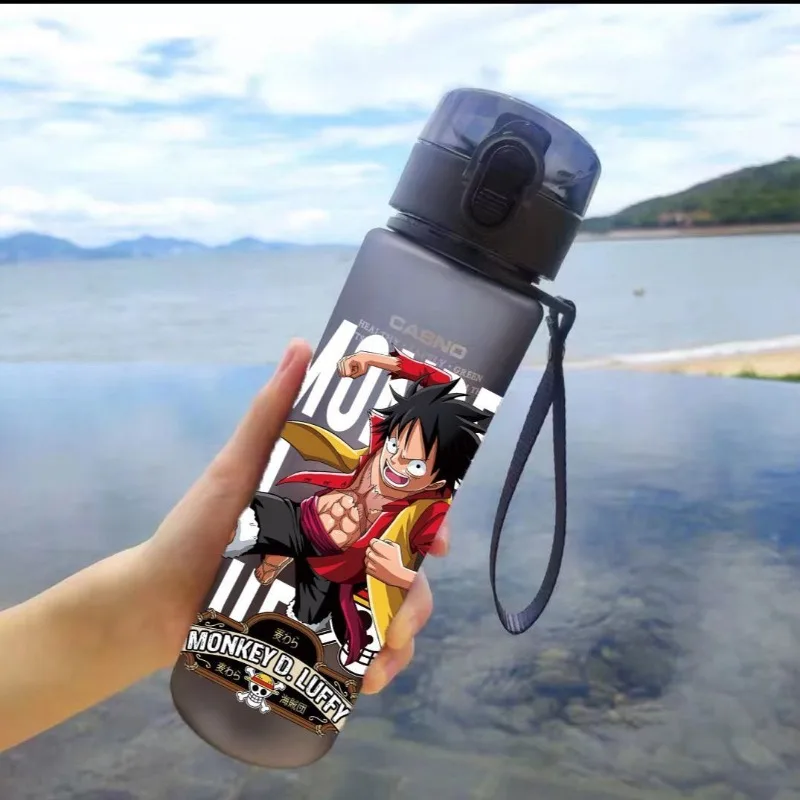 One Piece Monkey·D. Luffy periferia dos desenhos animados copo de água bonito esportes masculinos e femininos fitness chaleira de grande capacidade presentes do estudante