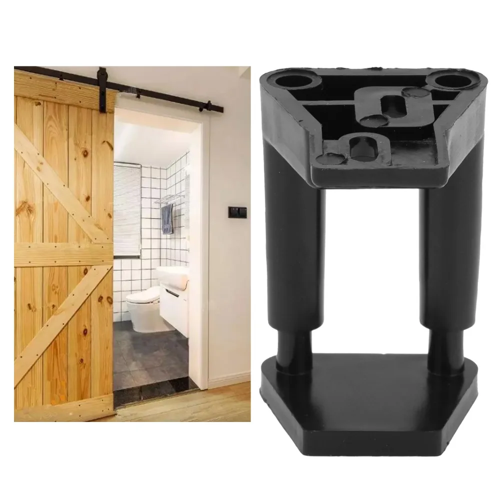 Hardware Adjustable Barn Door Floor Guide Black 43*33*41mm Sliding Door Floor Guide Door Roller Guide Home Improvement