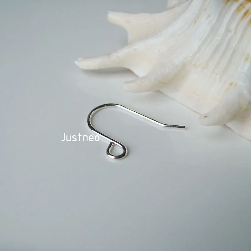 ear hook,15*19*0.8mm solid 925 sterling silver earring wire hooks, sterling silver earring findings accessories,wholesale ,1pair