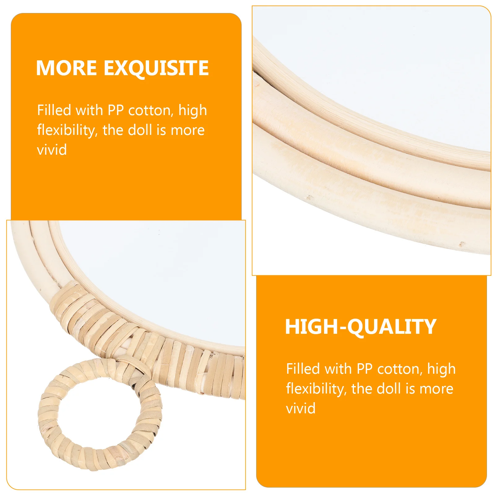 Wicker Woven Mirror Decorative Wall-Mounted Makeup Mirror for Bathroom Bedroom Hotel Nordic Style Home Decor Wall Decor