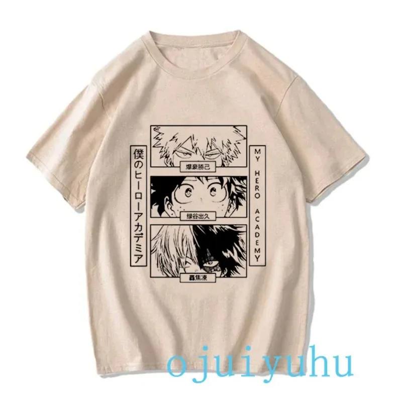 My Hero Academia EU Szie T Shirt Men/women Todoroki Tshirt Boku No Hero Academia Graphic Tops Anime Bakugou Himiko Toga T-shirt