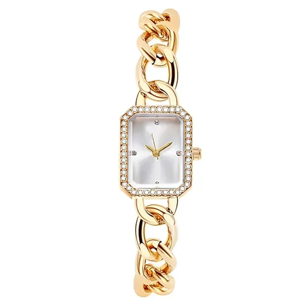 

Simple Women's Small Fragrance Square Bracelet Watch Vintage Female's Diamond Watches Girl Student Fashion Quartz Wristwatch