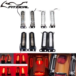 Motorcycle Rear Fender LED Lights Brake Turn Signal Side Filler Lamp For Harley Touring Road King Electra Glide FLHR 2014-2023