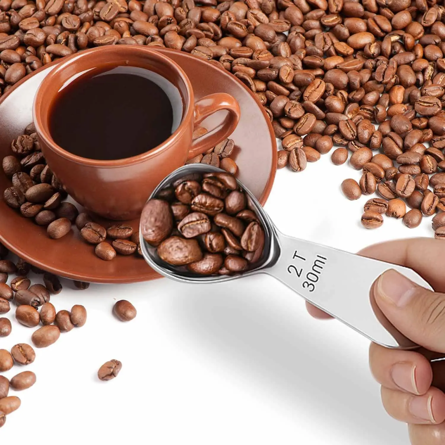 Stainless Steel Coffee Measuring Spoon 2 Tbsp Short Handle Scoop for Ground Coffee Tea Sugar Flour view 5