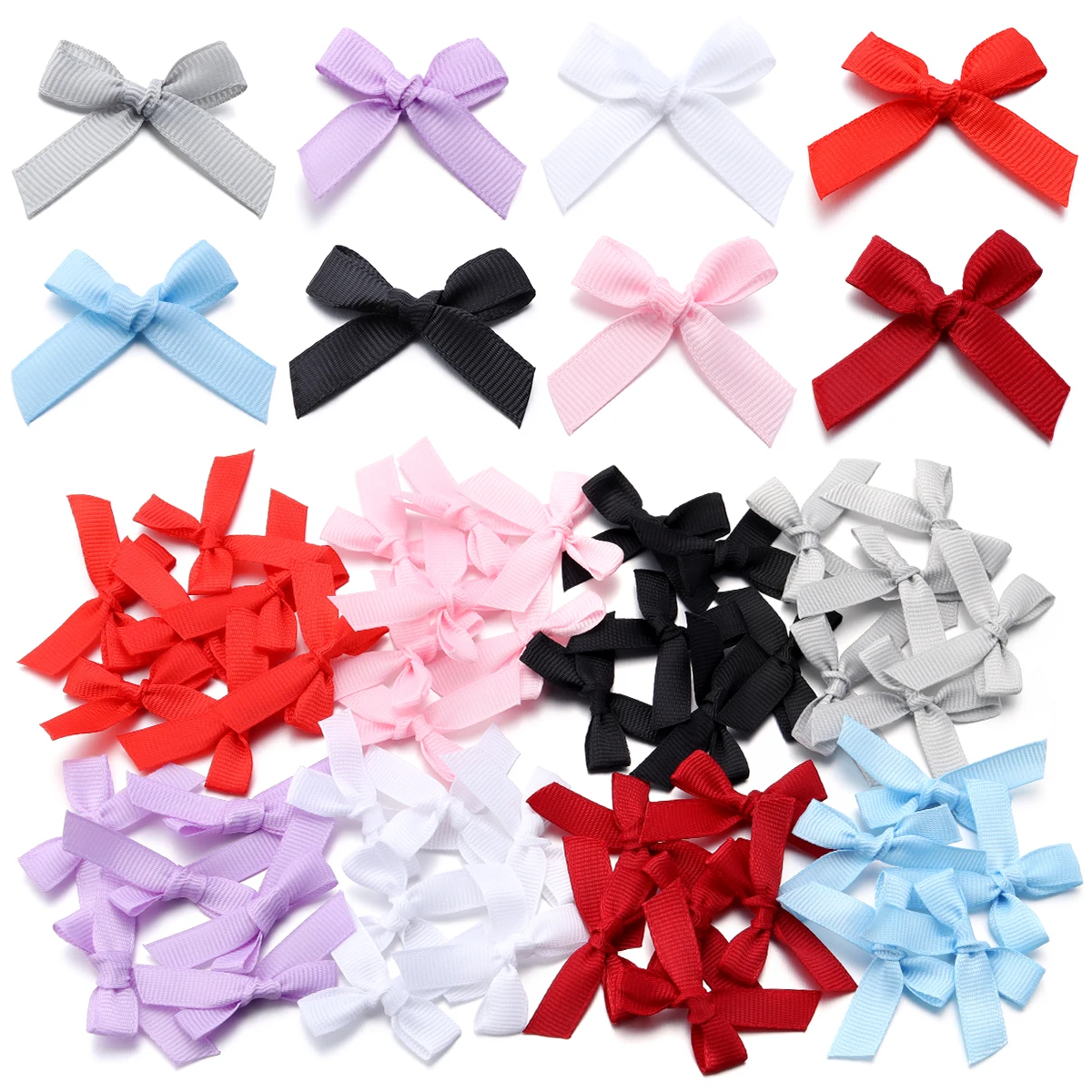 50 teile/los 5x4 cm Satinband Bögen Bunte Polyester Kleine Größe Bowknots Für DIY Handwerk Party Kleidung headwear Geschenke Dekoration