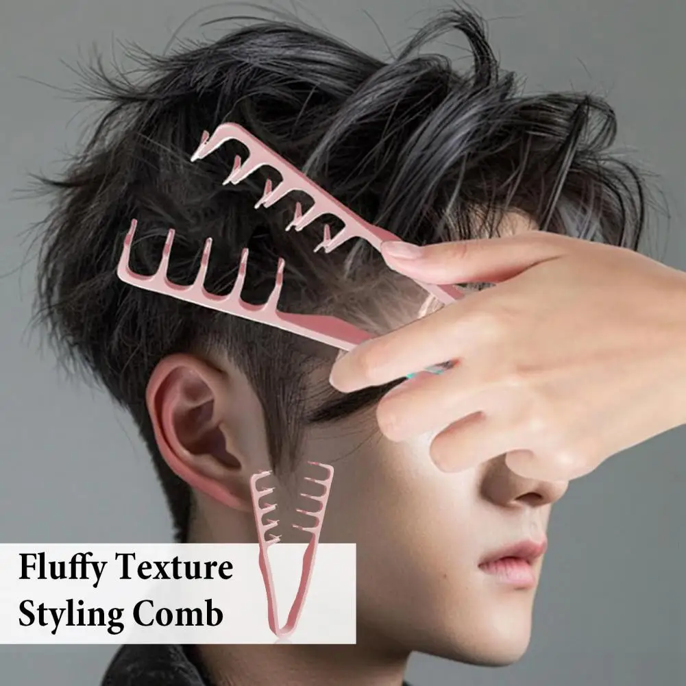 2Pcs Hair Volumizing Comb Wide Tooth Fluffy Hair Styling Comb Roots Lift Volume Tool Texture Comb Bangs Seam Grooming Accessory